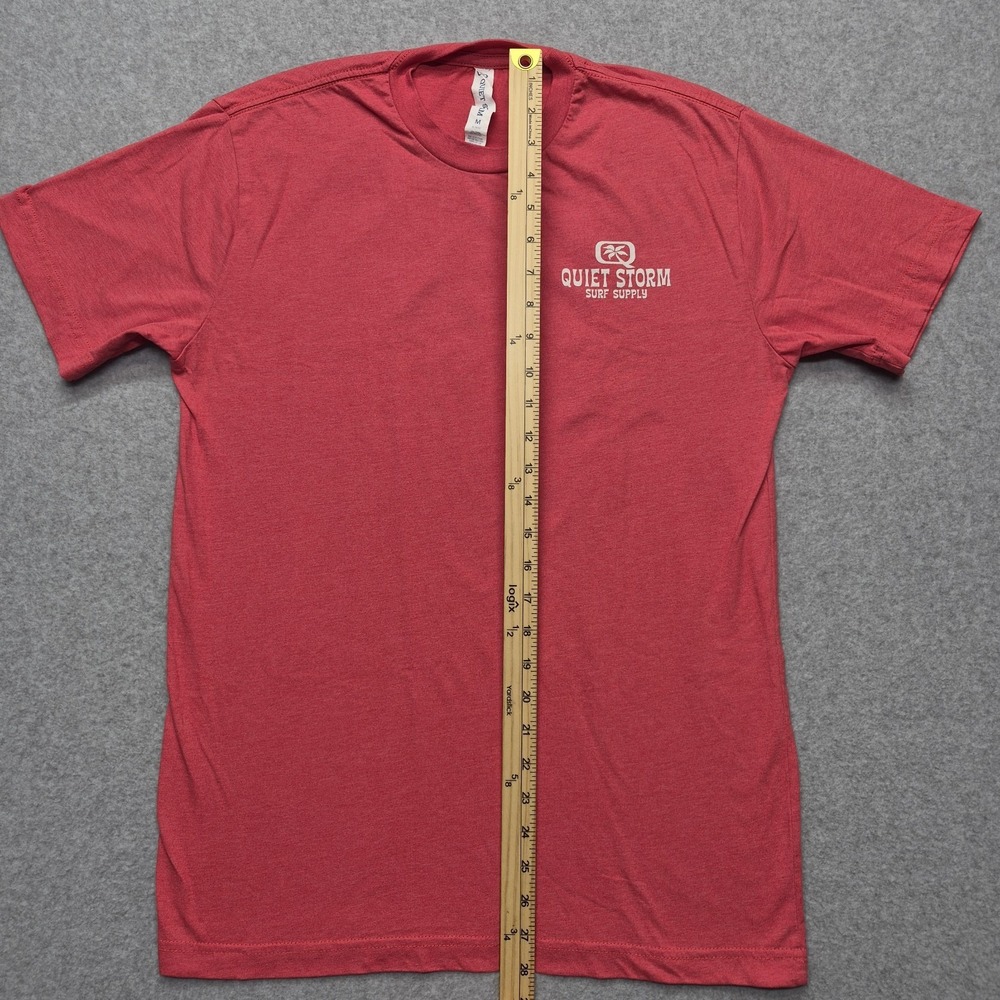 Quiet Storm T-Shirt Mens M Red Heathered Ocean Graphic Logo Surf Supply - Picture 6 of 16
